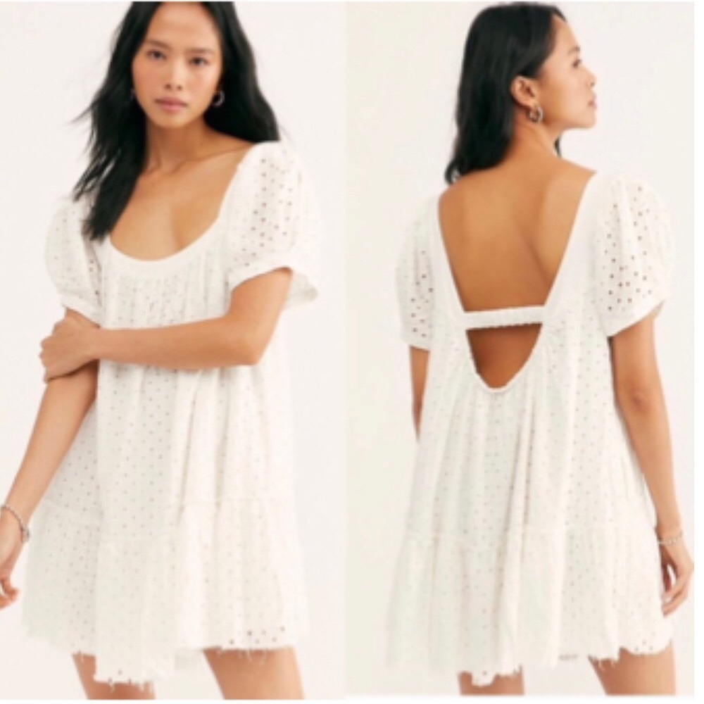 Free People Janie Eyelet Mini Dress